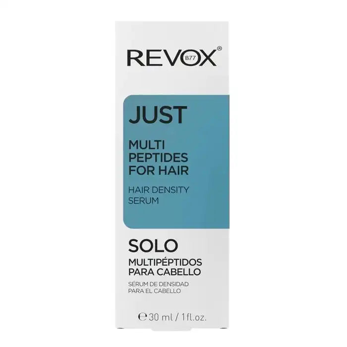 Celvess Cosmetic REVOX B77 Just Multi Peptides Hair Serum bottle with applicator for hair density treatment, 30ml.