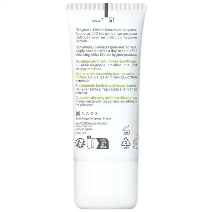 Bioderma Sébium Sensitive soothing anti-imperfections treatment in 30ml bottle, gentle skincare for sensitive, blemish-prone skin