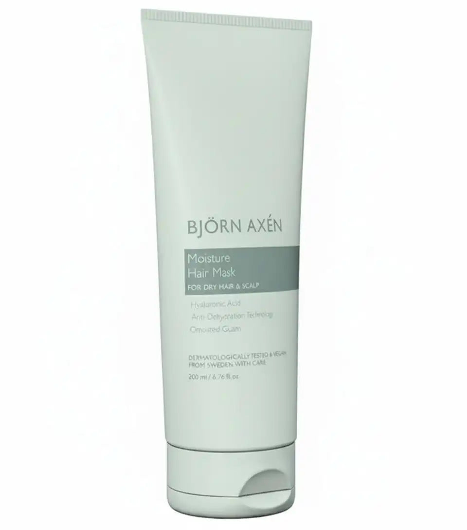 Celvess Cosmetic BJORN AXEN hydrating hair mask in 200ml jar, smooth and nourishing for dry hair, with natural ingredients.