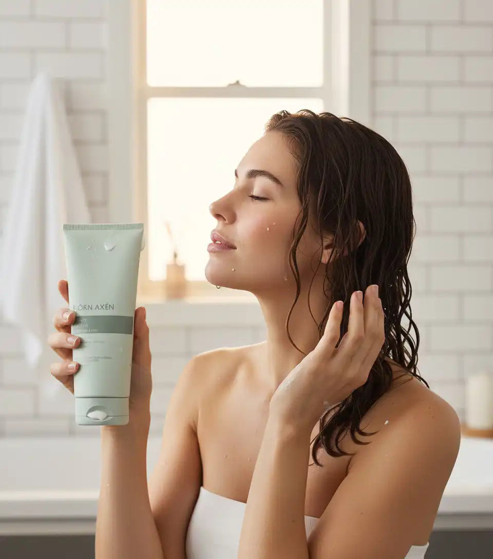 Celvess Cosmetic Bjorn Axen hydrating hair mask in 200ml jar, nourishing and moisturizing treatment for healthy hair.