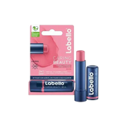 Celvess Cosmetic LABELLO Caring Beauty Rose lip balm in 4.8g tube with SPF30, featuring a moisturizing, 3-in-1 formula.