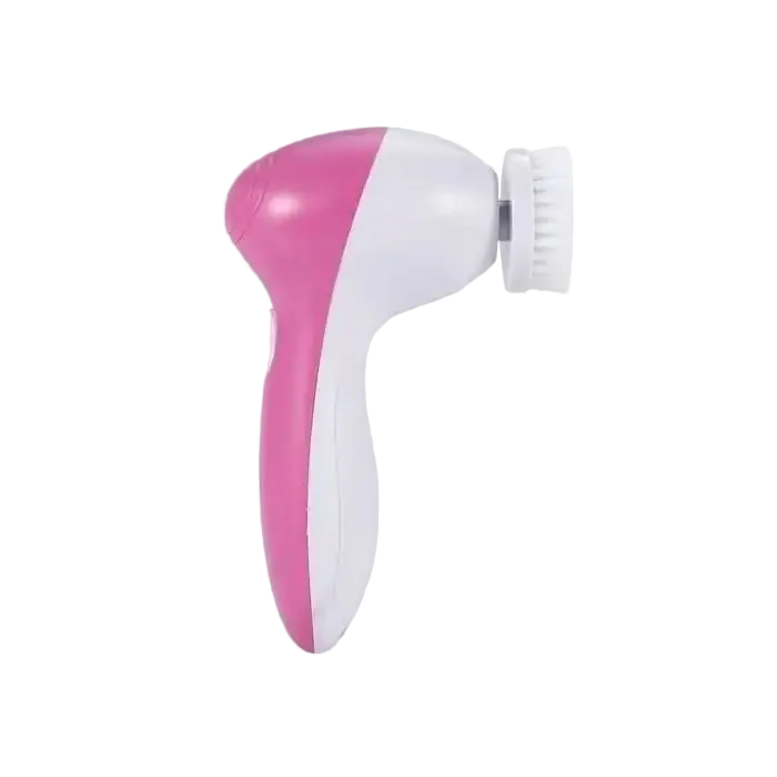 Celvess Cosmetic 5-in-1 electric facial cleansing brush showing bristles and sleek design for deep skin cleansing.