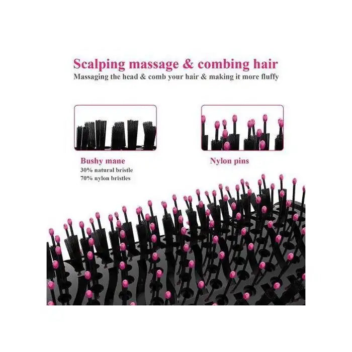 Celvess Cosmetic One Step 1200W blow-drying and styling brush showing its ergonomic design and bristle arrangement.
