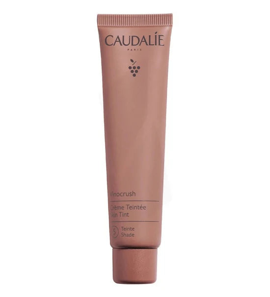 Caudalie Vinocrush CC Crème Teintée from Celvess Cosmetic, a tinted foundation with a smooth, lightweight texture in a sleek tube.