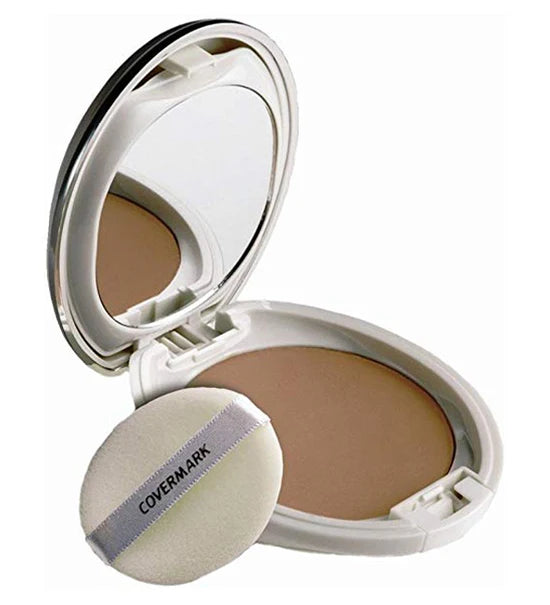 Covermark luminous compact powder in 10g compact case, showcasing smooth, radiant face powder by Celvess Cosmetic.