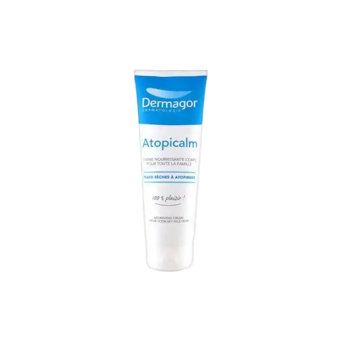 Celvess Cosmetic DERMAGOR Atopicalm nourishing body cream in 250ml tube, designed for dry and sensitive skin.