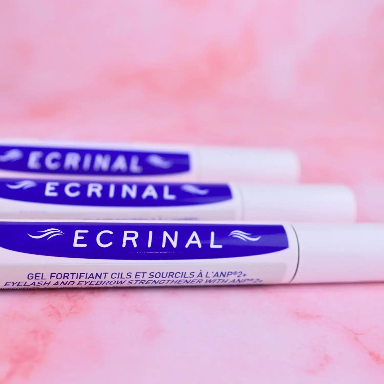 Celvess Cosmetic ECRINAL Gel Fortifiant for Eyelashes and Eyebrows in 9ml tube showing the product applicator and packaging.