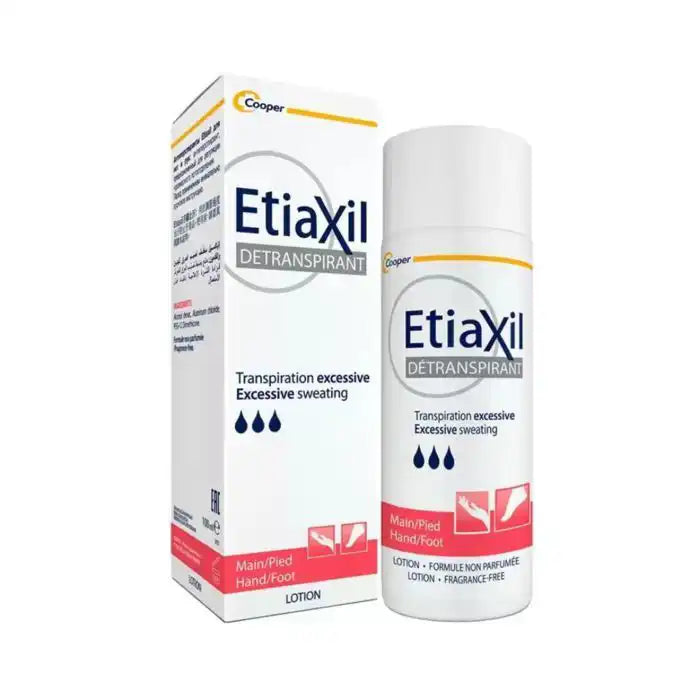 ETIAXIL Celvess Cosmetic deodorant lotion for hands and feet in a 100ml bottle, designed to reduce sweating and odor.