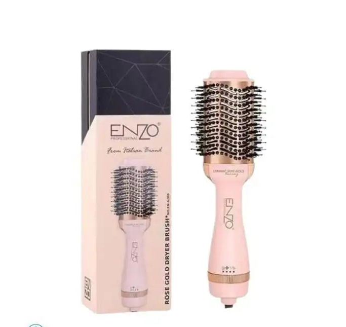 Celvess Cosmetic Enzo electric rotating blow-drying brush with bristles, designed for fast and efficient hair styling.