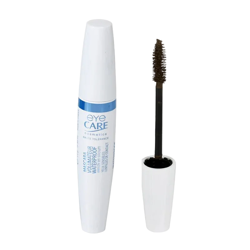 Celvess Cosmetic Eye Care Mascara Volumateur waterproof black mascara on eye with enhanced lash volume and length.