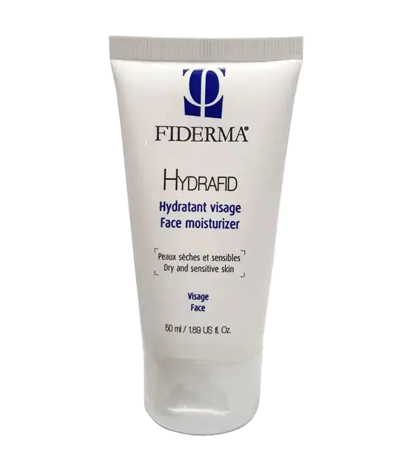 FIDERMA Hydrafid face moisturizing cream in 50ml jar by Celvess Cosmetic, creamy texture for hydrating skin.
