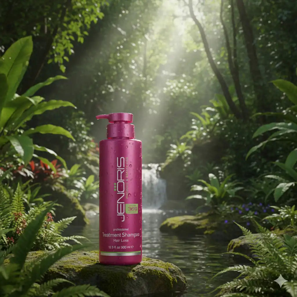 Celvess Cosmetic JENORIS anti-hair loss shampoo bottle, 250ml, with label details visible in the image.