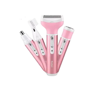 Kemei KM-6637 4-in-1 multifunction epilator and razor from Celvess Cosmetic, featuring multiple attachments for hair removal and shaving.