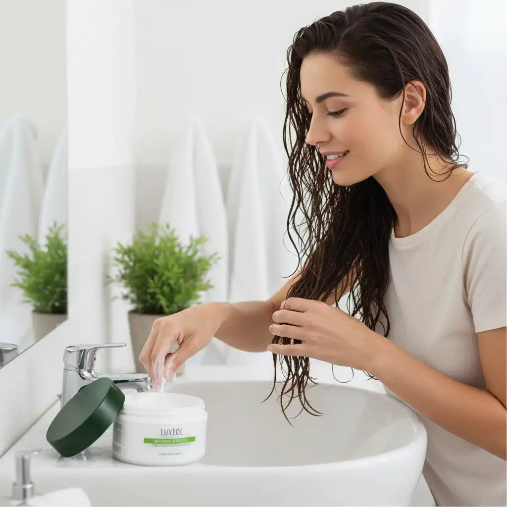 LUXÉOL Pousse Masque Croissance cheveux de Celvess Cosmetic, 200ml, pour stimuler la croissance et renforcer les cheveux.