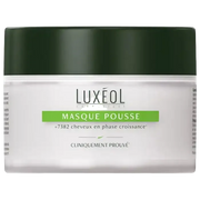 Luxéol growth hair mask by Celvess Cosmetic in a 200ml bottle, designed to promote hair growth and strengthen hair.