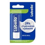 Celvess Cosmetic Labello Original lip balm stick in 4.8g, featuring a sleek white container and smooth balm inside.
