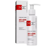 Celvess Cosmetic MDC Forever Young anti-aging masque crème in a 150ml jar, with a smooth, creamy texture for youthful skin.