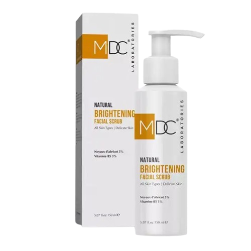 Celvess Cosmetic MDC Natural Gommage Visage Éclaircissant 150ml exfoliating face scrub with natural ingredients.