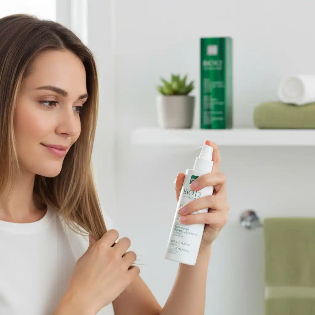 Celvess Cosmetic BIO12 Reparative Hair Serum in a 200ml bottle, showcasing a sleek container for nourishing hair treatment.
