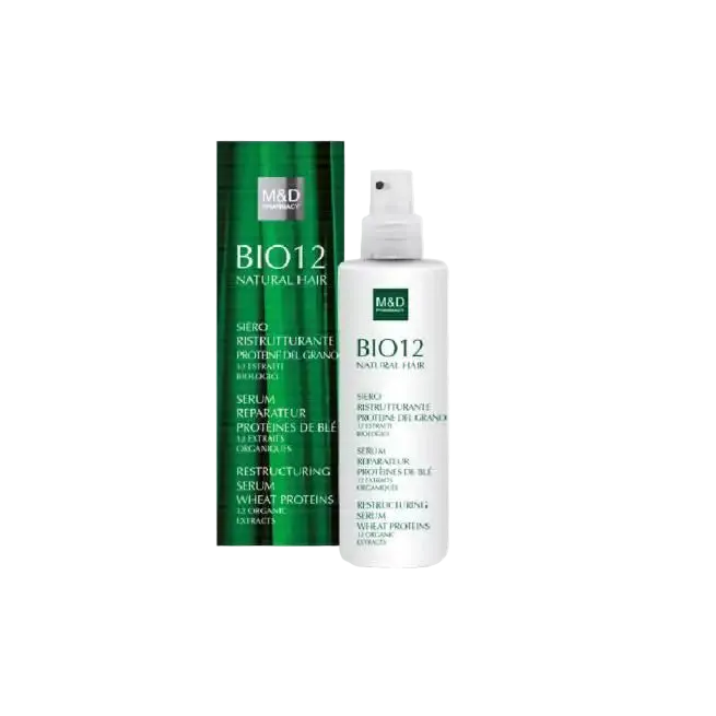 Celvess Cosmetic BIO12 repairing serum for hair, 200ml bottle with dropper applicator, smooth and nourish damaged hair.