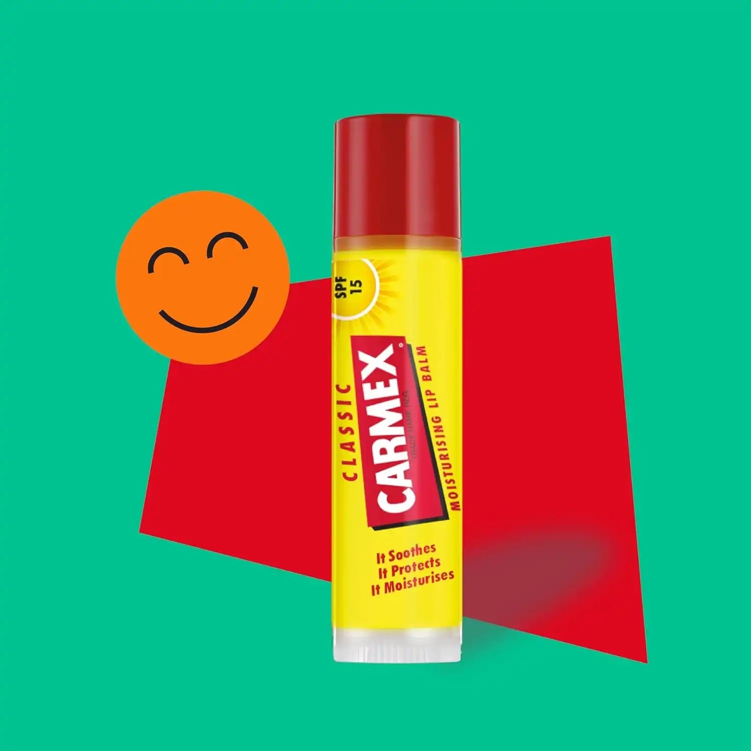 Celvess Cosmetic moisturizing lip balm in classic stick form with SPF 15, showing smooth, hydrating balm ready for application.