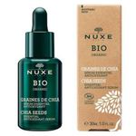 Nuxe Bio Sérum Essentiel Antioxydant 30ml featuring a clear glass bottle with a dropper, designed for facial skincare.