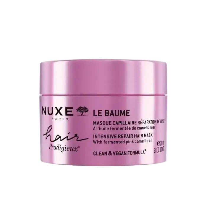 Nuxe Hair Prodigieux Le Baume Masque Capillaire in 200ml jar, nourishing hair mask with natural ingredients, brand Celvess Cosmetic