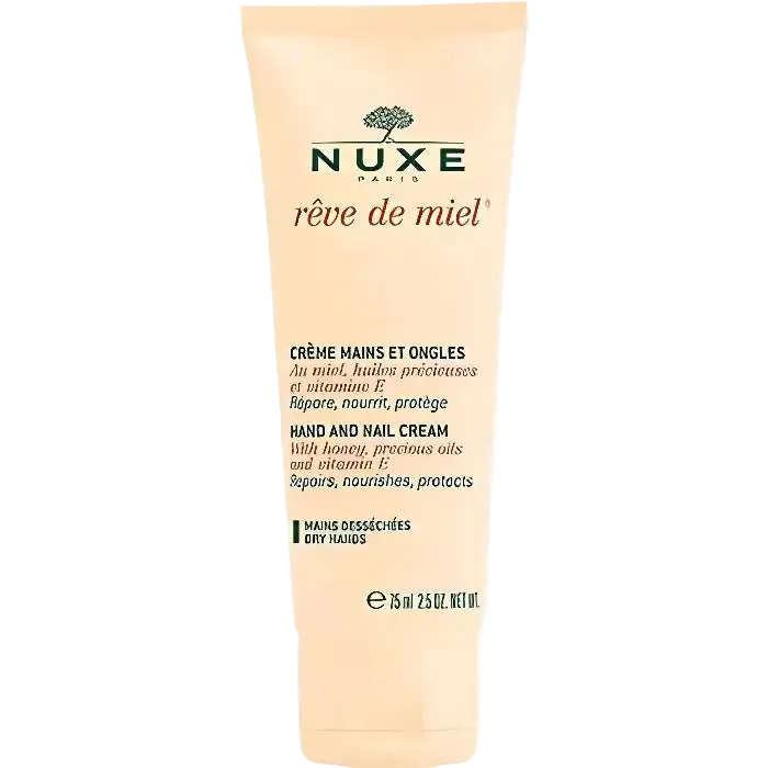 NUXE Rêve De Miel hand and nail repair cream in 50ml jar, nourishing, repairing, and protecting dry hands and cuticles.