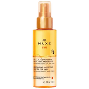 NUXE Sun Huile Lactée Capillaire Protectrice Hydratante in a 100ml bottle, nourishing hair oil with protective and hydrating properties.