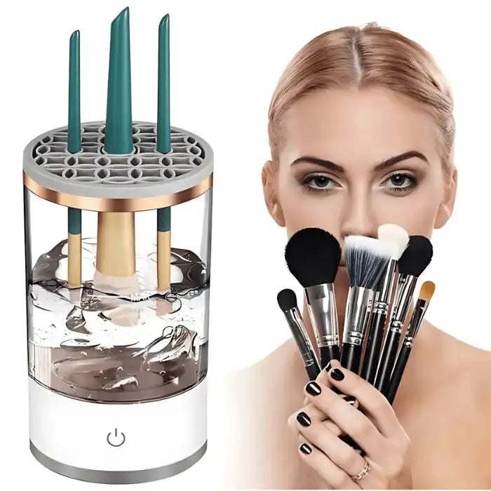 Celvess Cosmetic brush cleaner for makeup brushes, showing a bottle of makeup brush cleaning solution with a clear label.