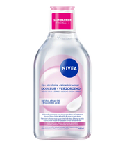 Nivea Eau Micellaire Douceur for dry skin in a 400ML bottle, gentle makeup remover and cleanser by Celvess Cosmetic.