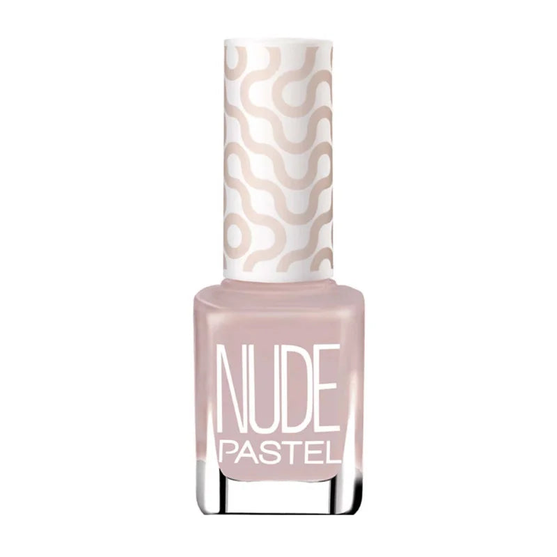 Celvess Cosmetic pastel nude nail polish on nails, showcasing a soft, matte finish for a natural, elegant look.