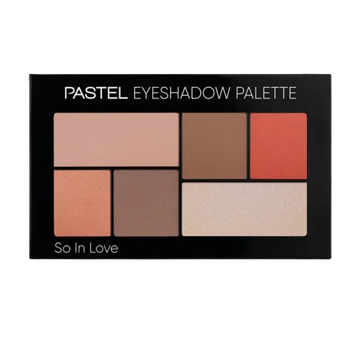 Celvess Cosmetic Pastel Profashion eyeshadow palette "So In Love" with soft pastel shades and neutral tones for eye makeup.
