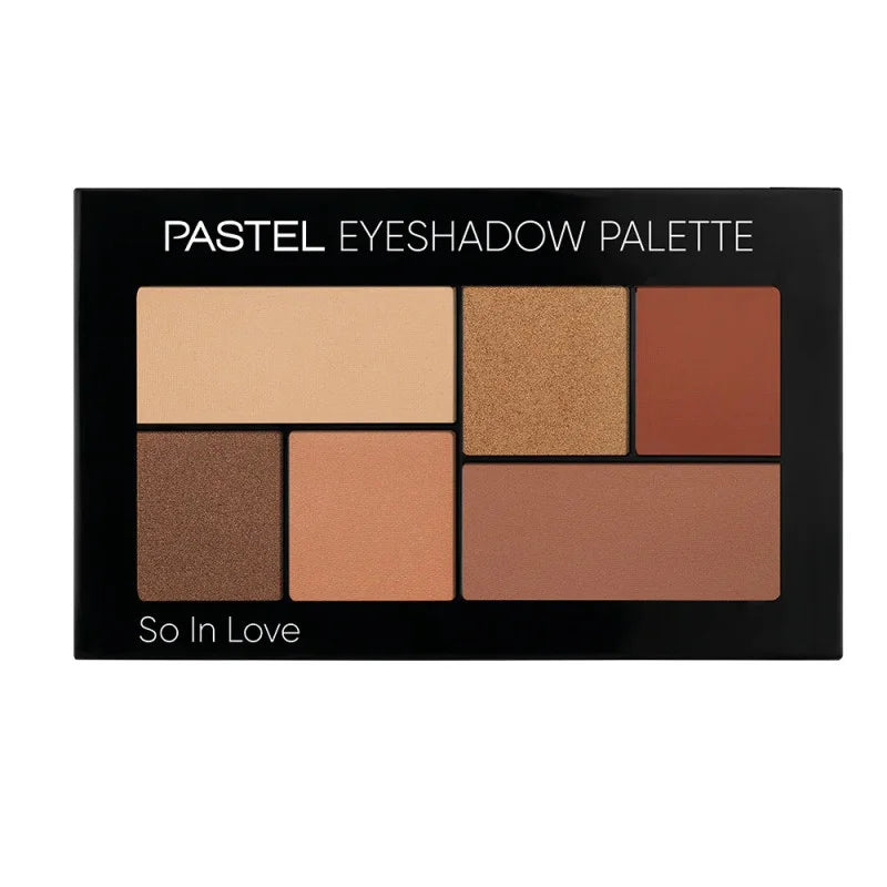 Celvess Cosmetic Pastel Profashion Eyeshadow Palette "So In Love" with soft pastel shades and neutral tones for eye makeup.