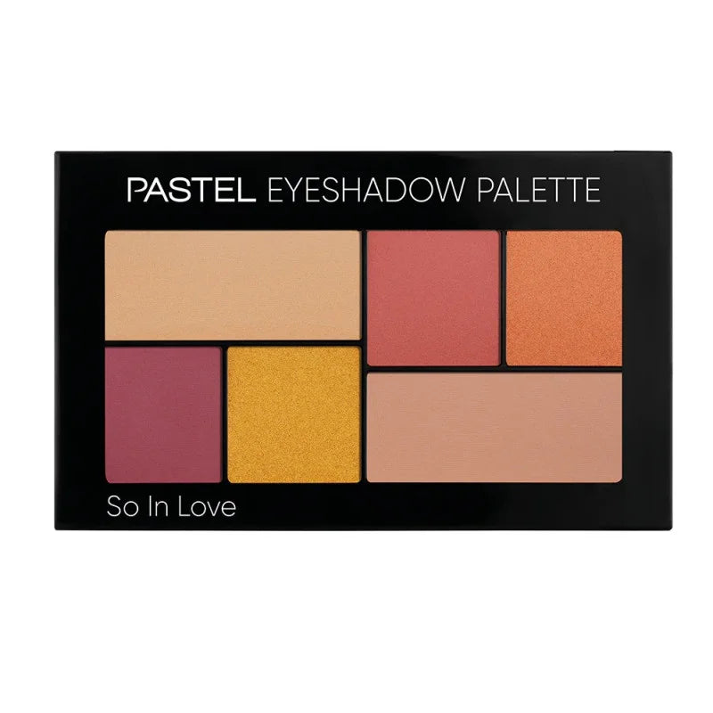 Celvess Cosmetic pastel eyeshadow palette "So In Love" with soft pinks, purples, and neutrals for versatile eye looks.