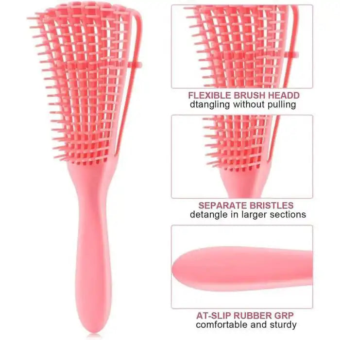 Celvess Cosmetic detangling comb and brush for natural and curly hair, featuring a sleek design for gentle styling.
