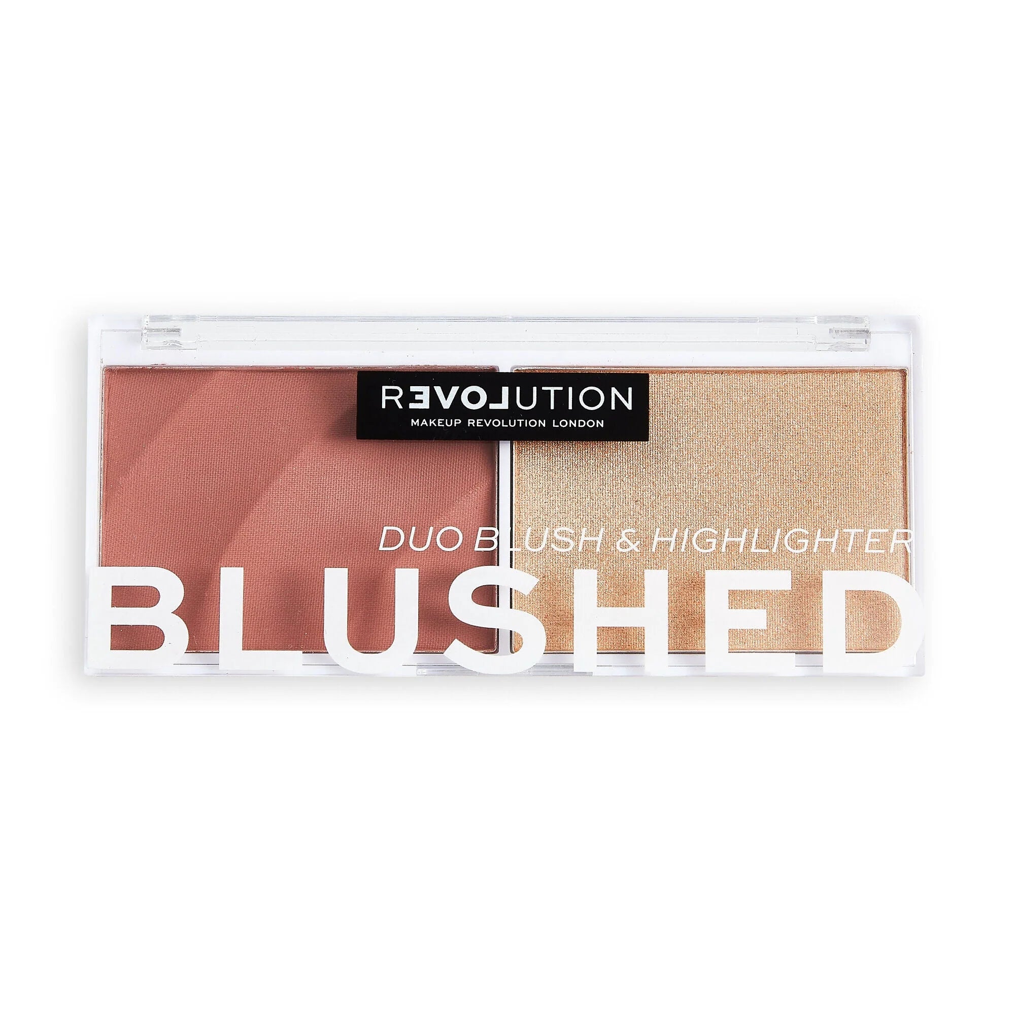 Celvess Cosmetic RELOVE Colour Play Palette eyeshadow with blended pink and peach shades in a compact palette.
