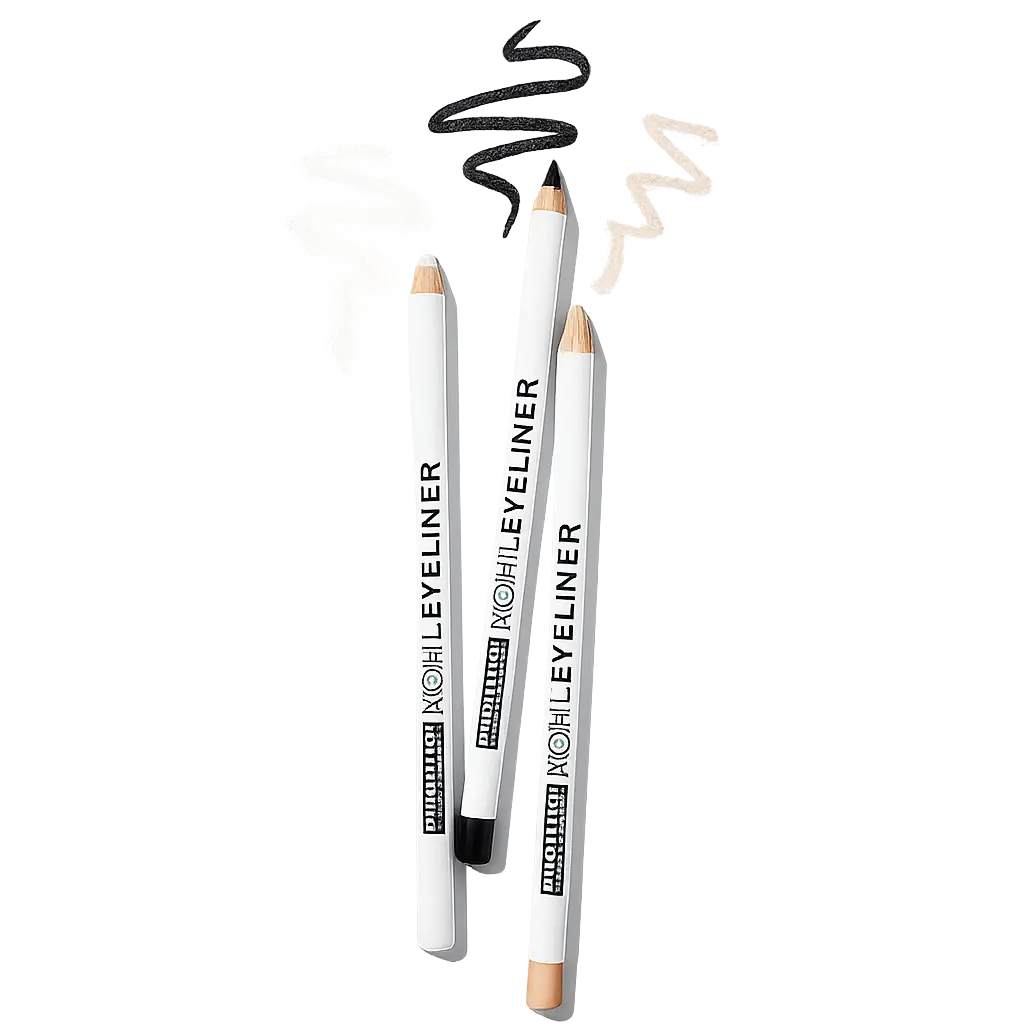 Celvess Cosmetic RELOVE Kohl Eyeliner pencil with black creamy formula and sleek black packaging, designed for precise eye lining.