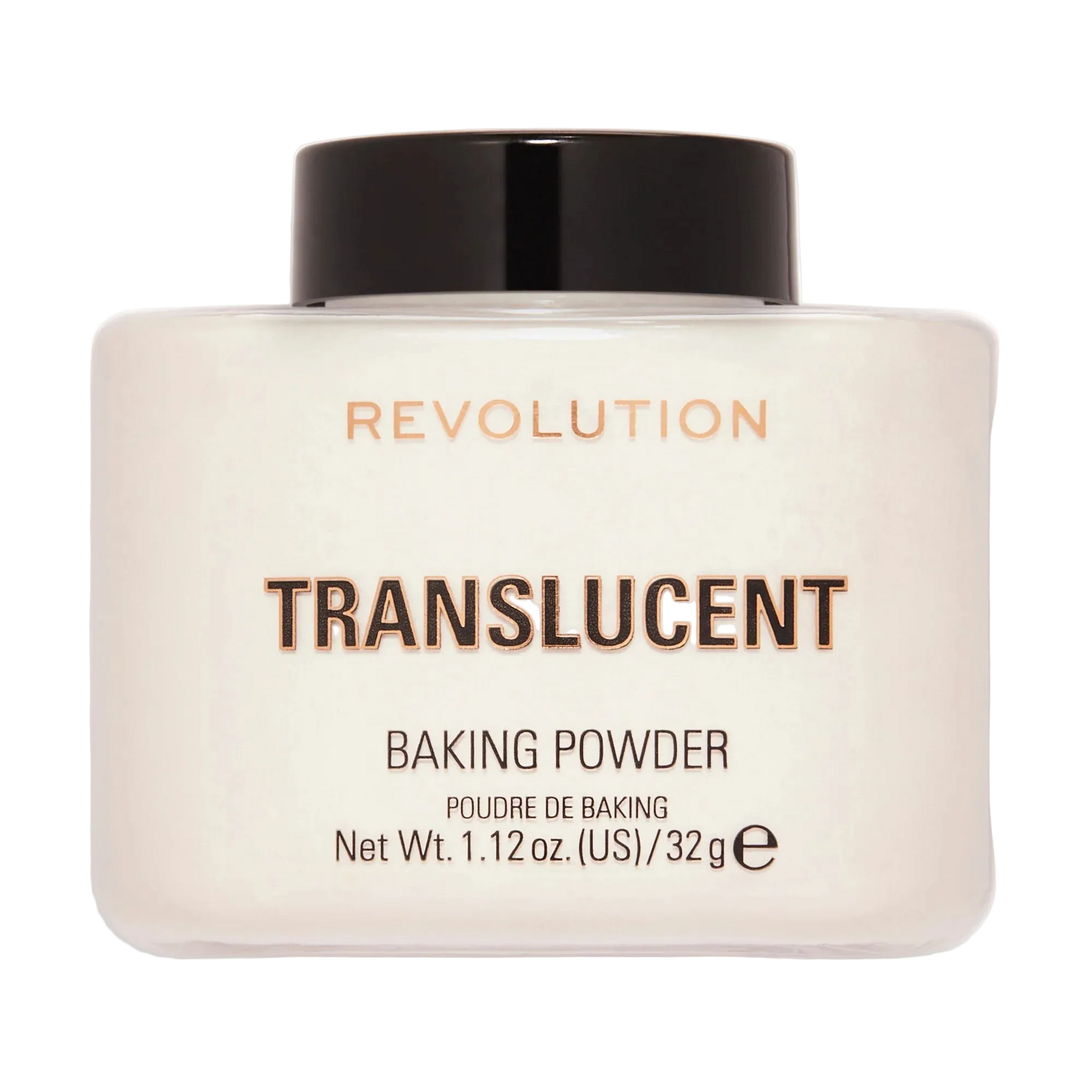 Celvess Cosmetic Revolution loose translucent baking powder in a container, ideal for setting makeup and achieving a matte finish.