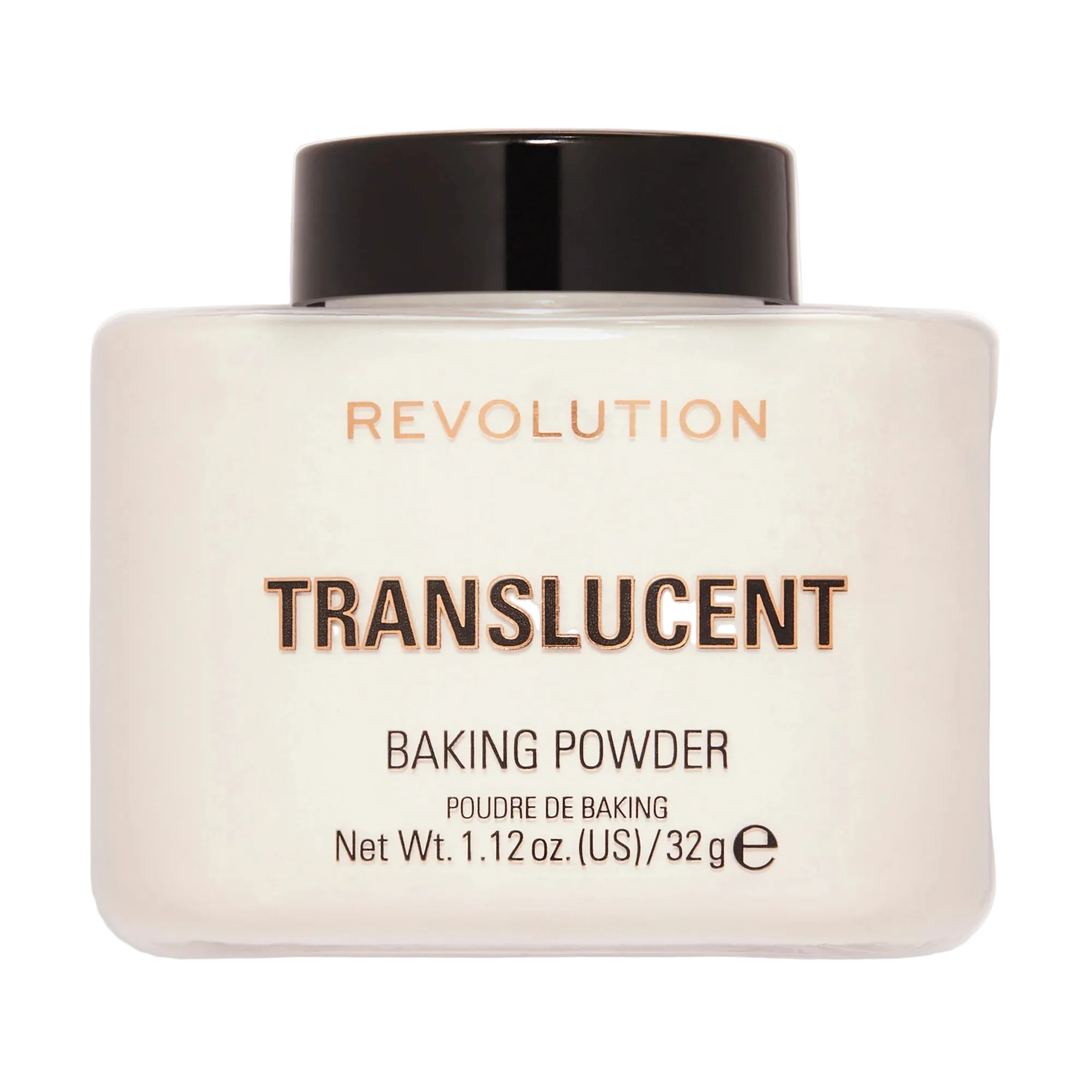 Celvess Cosmetic Revolution loose translucent baking powder in a container, ideal for setting makeup and achieving a matte finish.