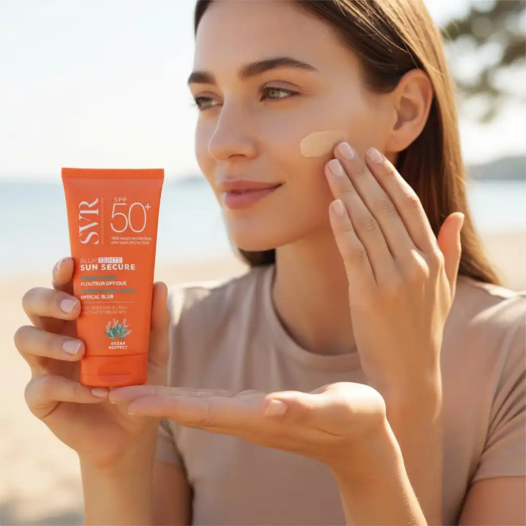 SVR Sun Secure Extreme Gel SPF50+ facial sunscreen in 50ml, ultra-matte, multi-resistant sun protection by Celvess Cosmetic.