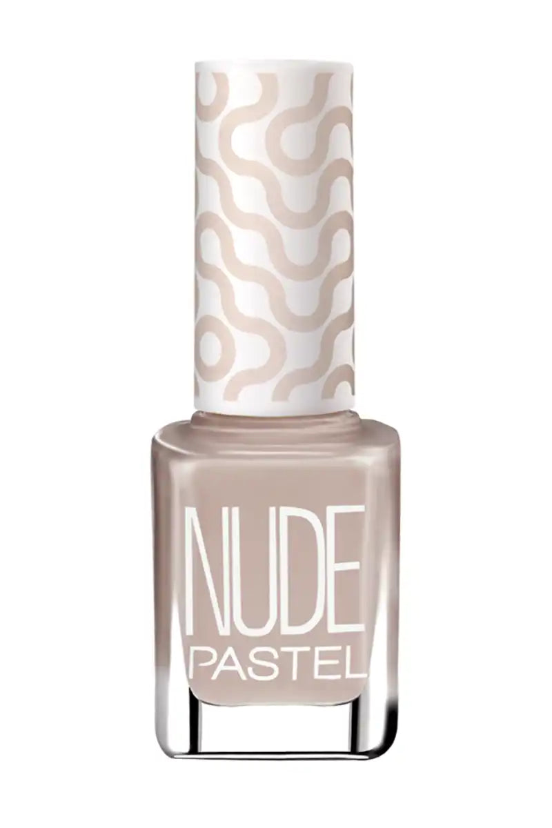 Celvess Cosmetic pastel nude nail polish on nails with glossy finish, quick-drying formula, perfect for elegant manicures.