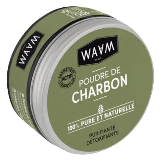 Celvess Cosmetic WAAM Purifying Charcoal Powder in a 40g container, used for detox and skincare routines.