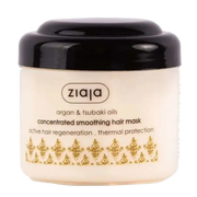 ZIAJA Argan and Tsubaki hair mask in a 200ml jar, smooths and protects hair from heat damage, by Celvess Cosmetic.