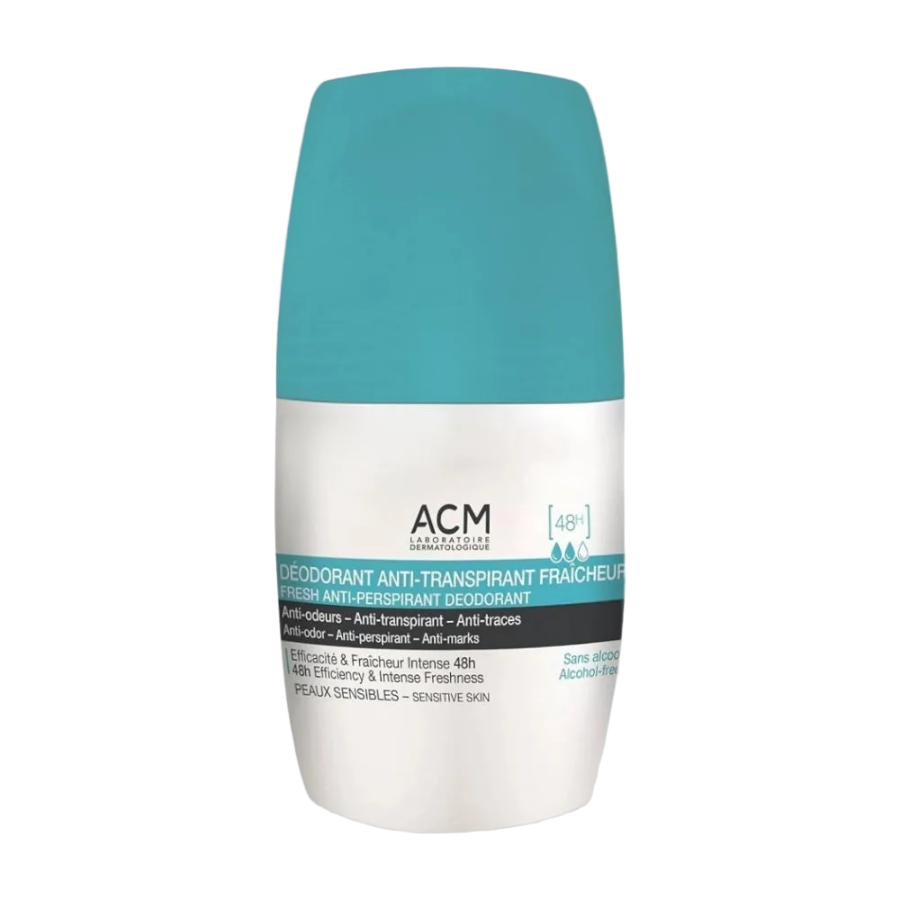 Celvess Cosmetic ACM anti-transpirant deodorant spray in 50ml bottle, offering 48 hours of freshness and odor control.