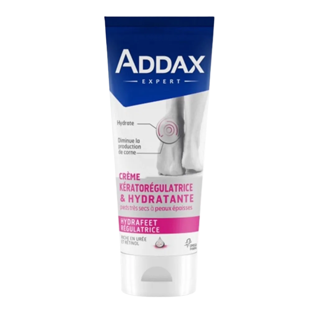 Addax Crème Kératorégulatrice et Hydratante pour les pieds, 100ml, en tube, pour nourrir et réguler la peau des pieds.