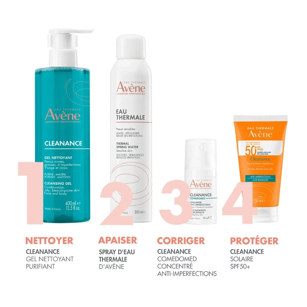 AVÈNE Cleanance Gel Nettoyant facial cleanser in a 200ml tube, designed for deep cleansing and skin of the face.