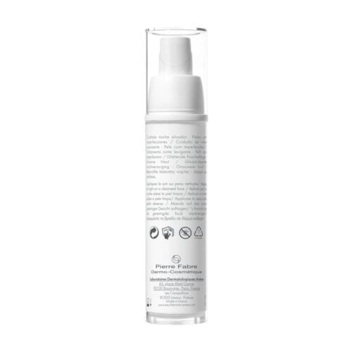 AVÈNE Cleanance Night Soins de nuit lissant in a 30ml bottle, designed to improve skin texture and smoothness overnight.