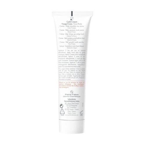 Avène Cold Cream Crème in 100ml tube, a soothing moisturizer from Celvess Cosmetic for dry, sensitive skin.