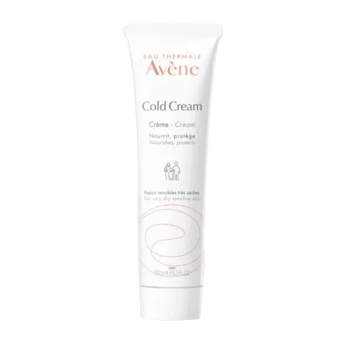AVÈNE Cold Cream Crème 100ml, a gentle moisturizing lotion from Celvess Cosmetic with a smooth, cream texture for dry skin.